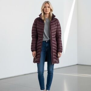 Stylish Long Lightweight Packable Puffer Down  Coat